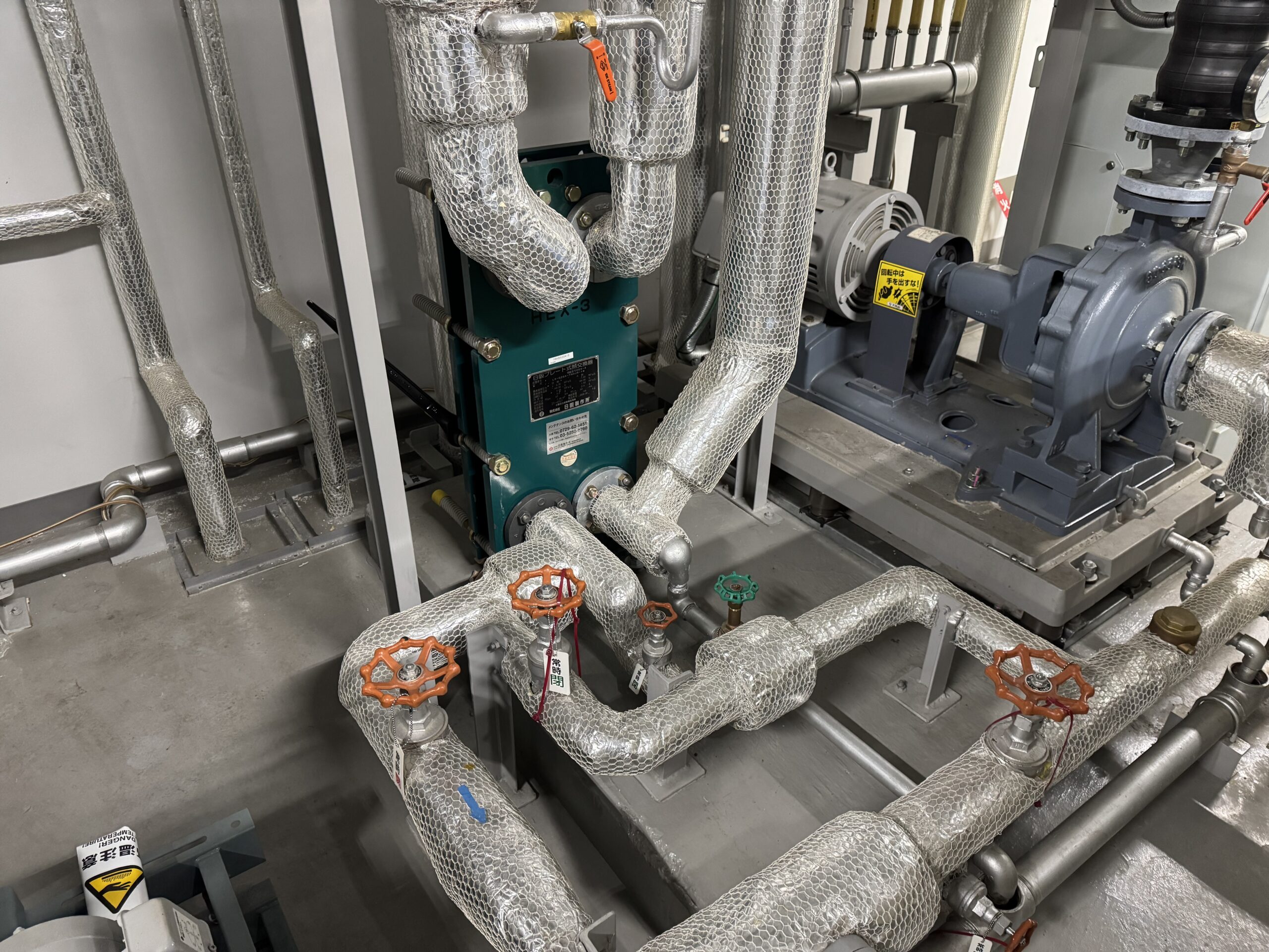 施工前の写真 プレート式熱交換器OH修繕