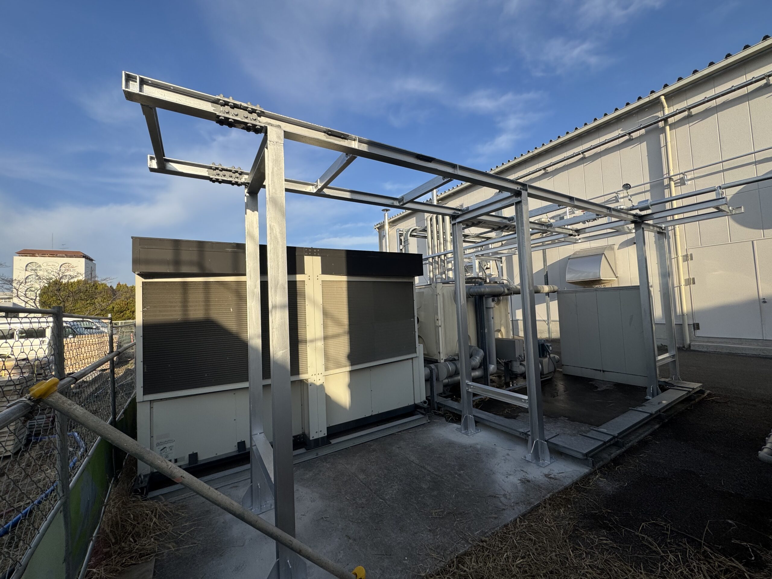 施工後の写真 配管ラック架台設置工事