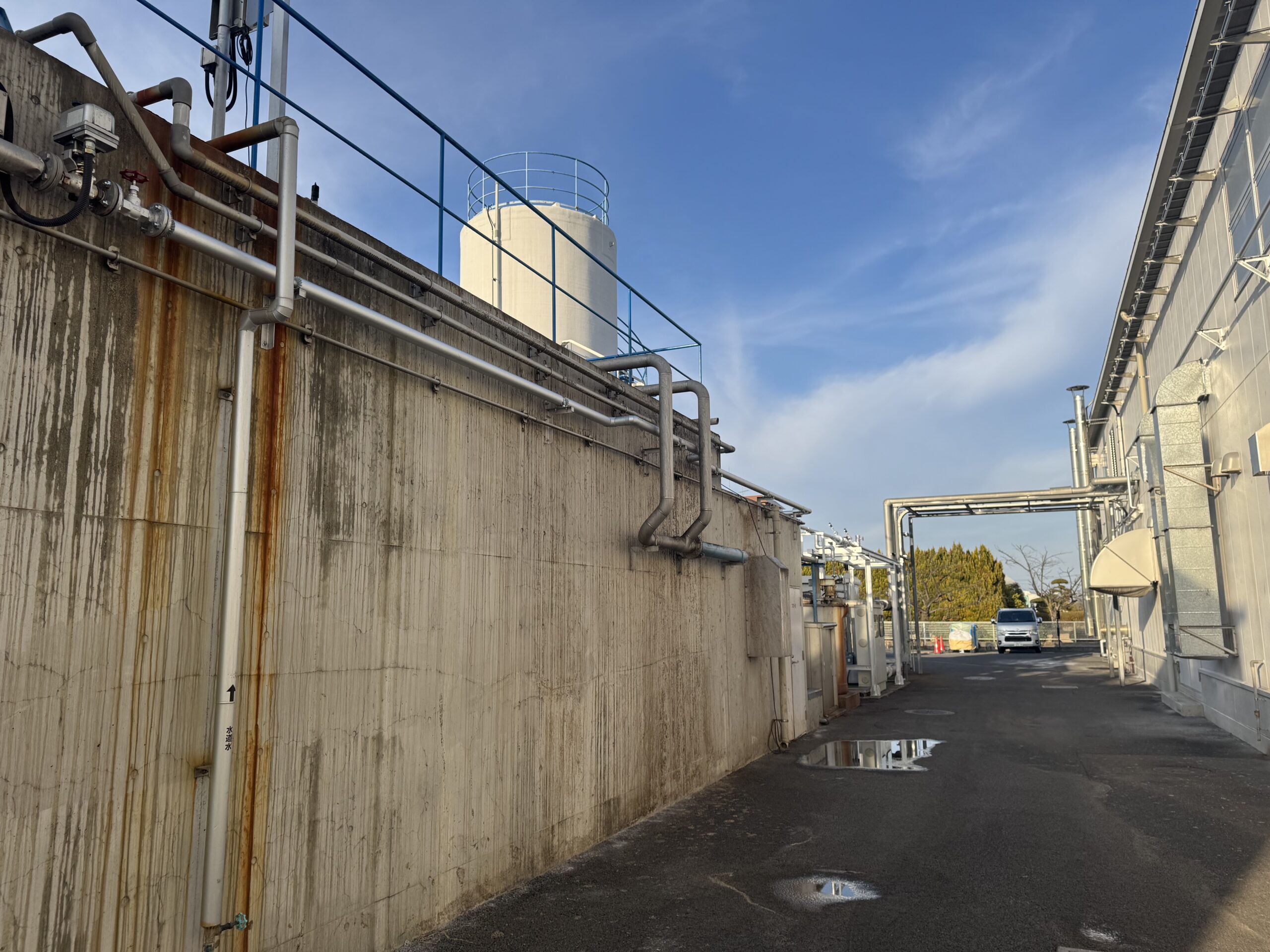 施工後の写真 排水処理場蒸気配管設備工事