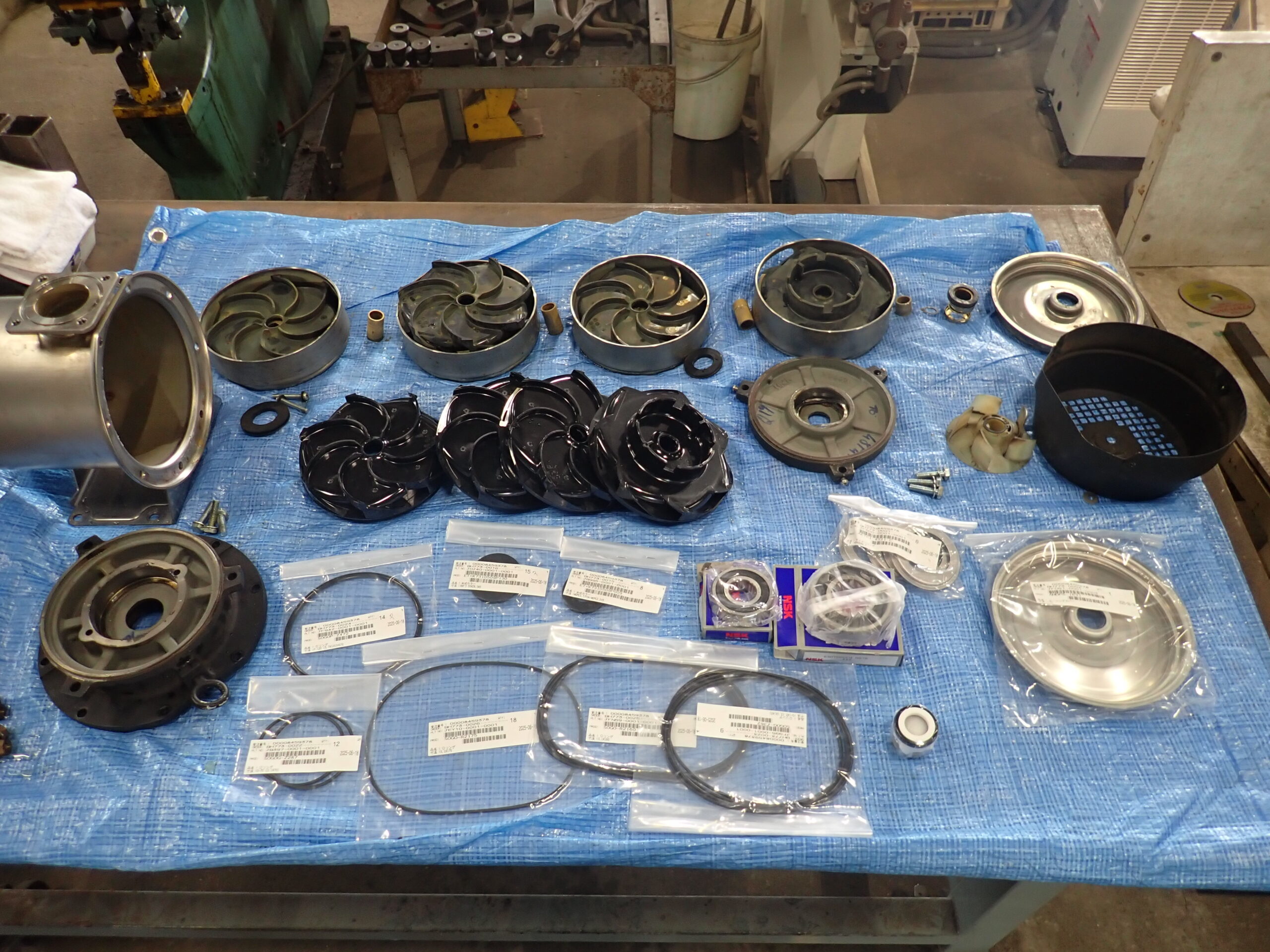 給水加圧ポンプOH修繕