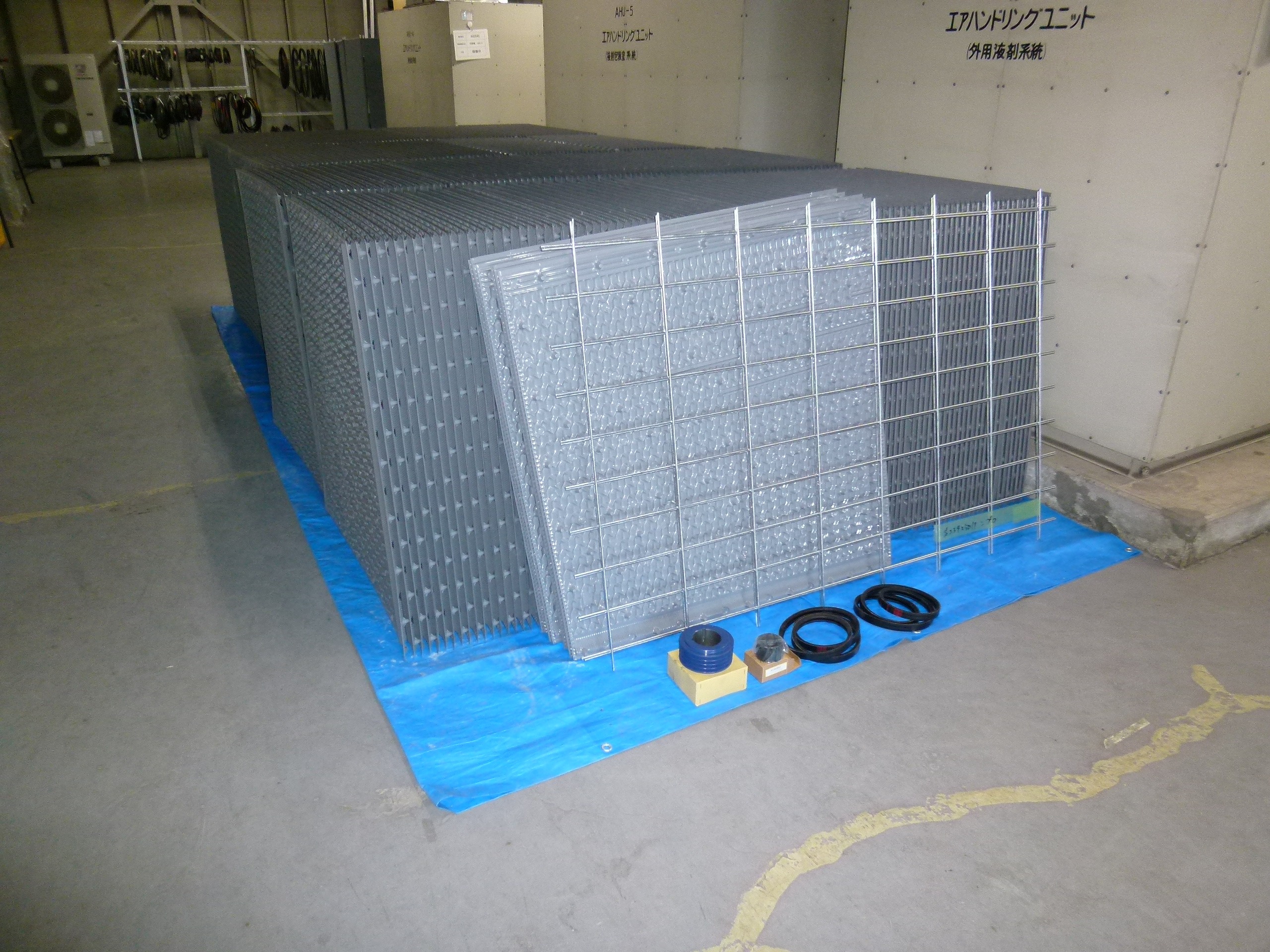 冷却塔充填剤交換修繕